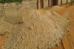 Het zand om cement van te maken