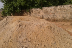 Het zand om cement van te maken