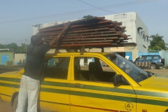 De nieuwe ramen gaan op transport