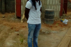 Binnen één dag is het dak al goed zichtbaar. Pasamba op de foto.