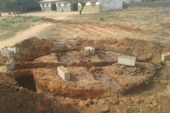 Voorbereiding: afgraven voor toilet