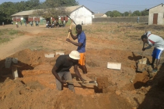 Voorbereiding: afgraven voor toilet