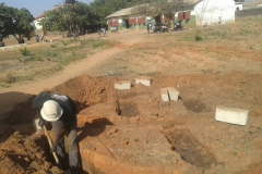 Voorbereiding: afgraven voor toilet